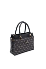 Silver & Polo SP826 Kadın El Çantası Monogram Füme-Siyah