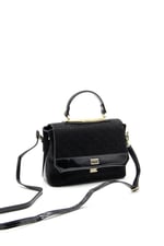 Silver & Polo SP838 Kadın Çapraz Çanta Fashion Siyah-Rugan Siyah
