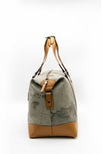 Silver & Polo SP873 Kadın Seyahat Çantası Harita Haki-Camel