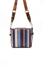 Silver & Polo SP884 Kadın Çapraz Çanta Ekose Mix-Taba
