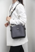 Silver & Polo SP884 Kadın Çapraz Çanta Harita Siyah