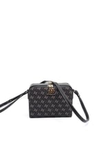 Silver & Polo SP888 Kadın Çapraz Çanta Monogram Füme-Siyah