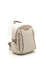 Silver & Polo SP906 Kadın Sırt Çantası Monogram Bej-Kum