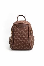 Silver & Polo SP906 Kadın Sırt Çantası Monogram Kahve
