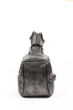 Silver & Polo SP906 Kadın Sırt Çantası Petek M.Gümüş-Siyah