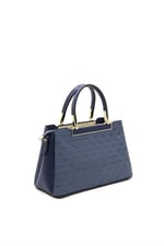 Silver & Polo SP913 Kadın El Çantası Logolu Lacivert