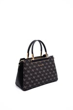 Silver & Polo SP913 Kadın El Çantası Monogram Füme-Siyah