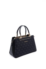 Silver & Polo SP913 Kadın El Çantası Monogram Siyah