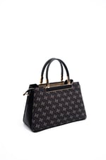Silver & Polo SP913 Kadın El Çantası Monogram Füme-Siyah
