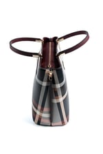 Silver & Polo SP924 Kadın El Çantası Ekose Siyah-Bordo