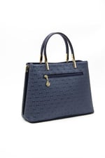 Silver & Polo SP924 Kadın El Çantası Logolu Lacivert
