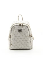 Silver & Polo SP926 Kadın Sırt Çantası Monogram Bej-Kum