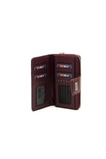 Silver & Polo SP928 Kadın Cüzdan & Kartlık Monogram Kahve Sarı-Bordo