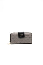 Silver & Polo SP928 Kadın Cüzdan & Kartlık Logolu Platin-Siyah