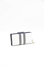 Silver & Polo SP928 Kadın Cüzdan & Kartlık Ekose Beyaz-Lacivert