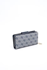 Silver & Polo SP928 Kadın Cüzdan & Kartlık Monogram Gri-Lacivert