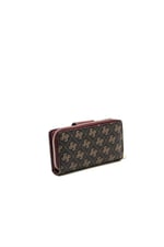 Silver & Polo SP928 Kadın Cüzdan & Kartlık Monogram Kahve Sarı-Bordo