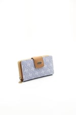 Silver & Polo SP928 Kadın Cüzdan & Kartlık Monogram Mavi-A.Taba