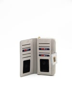 Silver & Polo SP928 Kadın Cüzdan & Kartlık Logolu Beyaz-A.Gri