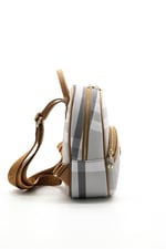 Silver & Polo SP945 Kadın Sırt Çantası Ekose A.Gri-A.Taba