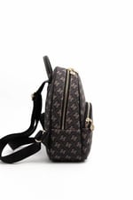 Silver & Polo SP945 Kadın Sırt Çantası Monogram Füme-Siyah