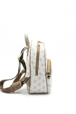 Silver & Polo SP945 Kadın Sırt Çantası Monogram Bej-Kum