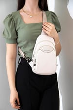 Silver & Polo SP959 Kadın Vücut Çantası Petek Bej-Bej