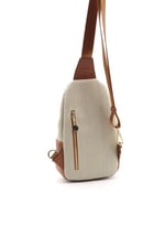 Silver & Polo SP959 Kadın Vücut Çantası Hasır Bej-Taba