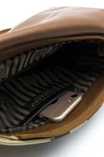 Silver & Polo SP963 Kadın Çapraz Çanta Ekose Bej-Taba