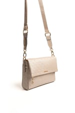Silver & Polo SP963 Kadın Çapraz Çanta Logolu Bej-S.Bej