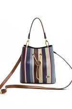 Silver & Polo SP967 Kadın Çapraz Çanta Ekose Mix-Taba
