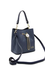 Silver & Polo SP967 Kadın Çapraz Çanta Logolu Lacivert