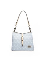 Silver & Polo SP974 Kadın Omuz Çantası Monogram Mavi-Ten