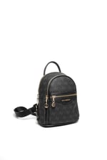 Silver & Polo SP983 Kadın Sırt Çantası Monogram Siyah