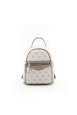 Silver & Polo SP983 Kadın Sırt Çantası Monogram Bej-Kum