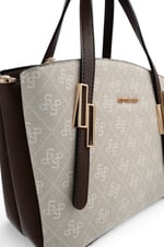 SP1021 Kadın El Çantası Monogram Taş - Kahve SP1021-M178