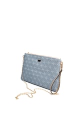 SP1034 Kadın Portföy & Clutch Monogram Mavi-Ten