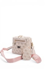 SP1038 Kadın Çapraz Çanta Monogram Pembe - Pudra SP1038-M178