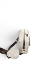 SP1038 Kadın Çapraz Çanta Monogram Taş - Kahve SP1038-M178