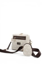 SP1038 Kadın Çapraz Çanta Monogram Taş - Kahve SP1038-M178