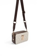 SP1078 Kadın Çapraz Çanta Monogram Taş - Kahve SP1078-M178