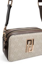 SP1078 Kadın Çapraz Çanta Monogram Taş - Kahve SP1078-M178