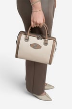 SP1091 Kadın El Çantası Düz Bej-Latte SP1091-M105