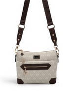 SP1110 Kadın Çapraz Çanta Monogram Taş-Kahve