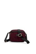 SP1111 Kadın Çapraz Çanta Süet Bordo - Siyah SP1111-M12