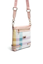 SP1120 Kadın Çapraz Çanta Ekose Lila-Pembe