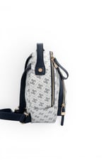 SP1130 Kadın Sırt Çantası Monogram Beyaz - Lacivert SP1130-M178