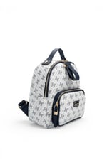 SP1130 Kadın Sırt Çantası Monogram Beyaz - Lacivert SP1130-M178