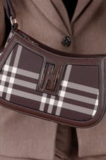 SP1132 Kadın Çapraz Çanta Ekose Kahve - Kahve SP1132-M212