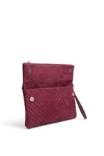 SP1134 Kadın Portföy & Clutch Kapitone V Süet Bordo - Süet Bordo SP1134-M152